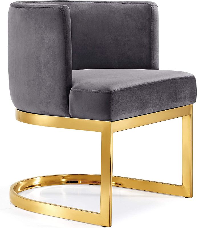 Photo 1 of 
Meridian Furniture Gianna Collection Modern | Contemporary Velvet Upholstered Dining Chair with Polished Gold Metal Frame