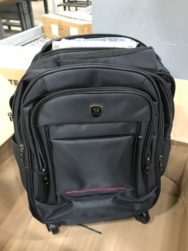 Photo 2 of **DAMAGED**   360 °rotating Water Resistant Rolling Backpack with 4 Wheels,Travel Business College School?With Usb Charging Port (18-lnch)
