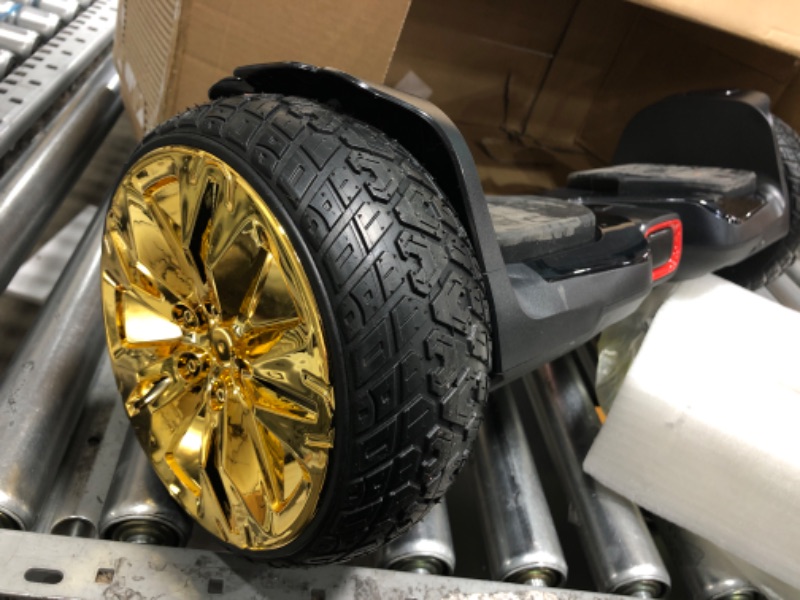 Photo 4 of +FOR PARTS DOES TURN ON BUT RIGHT BALANCE WHEEL IS NOT STABLE OR WORK+ Gyroor All Terrain Hoverboard, 8.5" 6.5" Off Road Hoverboards with 700w Motor, Adult Hoverboard with Metal Aluminum Shell, Bluetooth Speaker & Led Lights, Self Balancing Hoverboard for