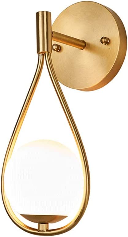 Photo 1 of Siet Modern Wall Lamp with Milky White Glass Globe Lampshade, E27 Base 1-Light Wall Mount Lighting Fixtures, Water Drop Wall Lights for Bedroom Bedside Living Room (Hardwire)