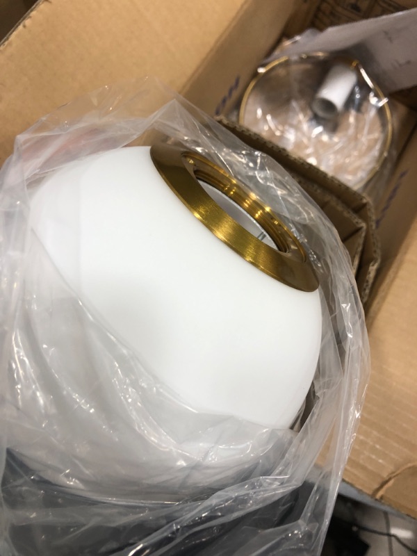 Photo 1 of Siet Modern Wall Lamp with Milky White Glass Globe Lampshade, E27 Base 1-Light Wall Mount Lighting Fixtures, Water Drop Wall Lights for Bedroom Bedside Living Room (Hardwire)