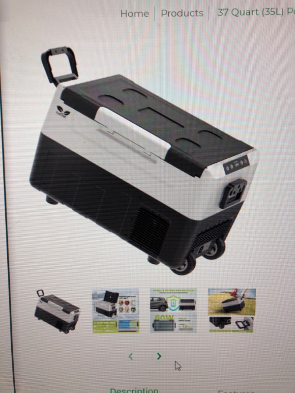 Photo 1 of 37 Quart (35L) Portable Car Cooler/ Freezer