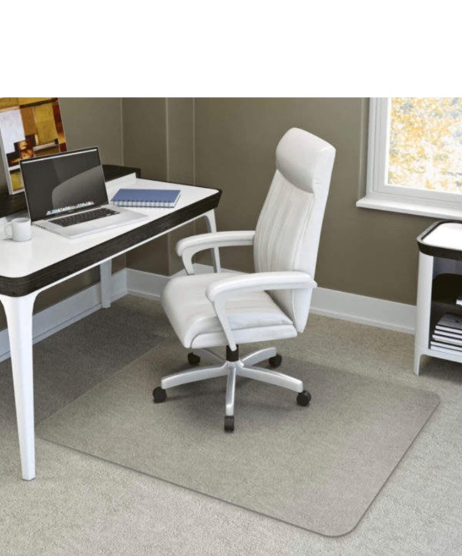 Photo 1 of ENLLY Heavy Duty Desk Chair Mat for Office Chair, PVC Chair Mats, Clear Computer Floor Mat Home Floor Protector, Easy Glide ***stock photo is for reference 