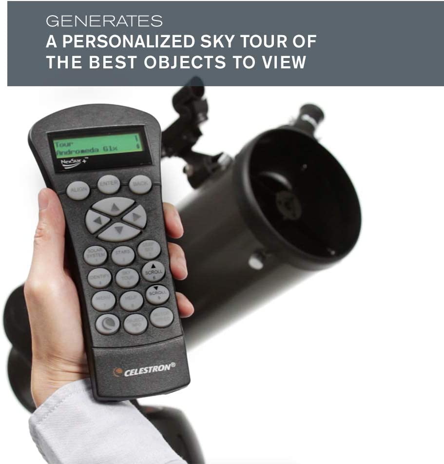 Photo 3 of Celestron - NexStar 130SLT Computerized Telescope - Compact and Portable - Newtonian Reflector Optical Design - SkyAlign Technology - Computerized Hand Control - 130mm Aperture 130 SLT Newtonian Single