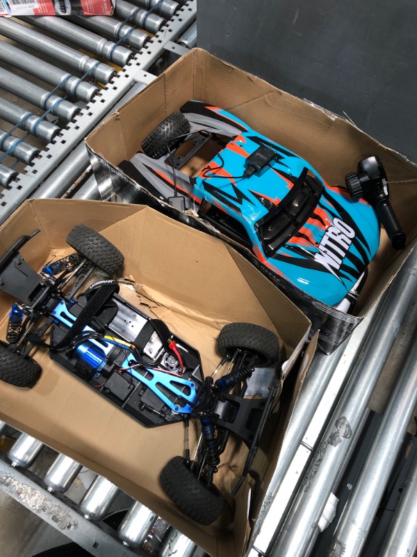 Photo 2 of ""FOR PARTS"" LAEGENDARY RC Cars - 4x4 Nitro Offroad Short Course RC Truck for Adults and Kids - Fast Speed, Waterproof, Electric, Hobby Grade Car - 1:8 Scale, Brushless, Blue Blue Grey Up to 60 KM/H  NO BATTERY