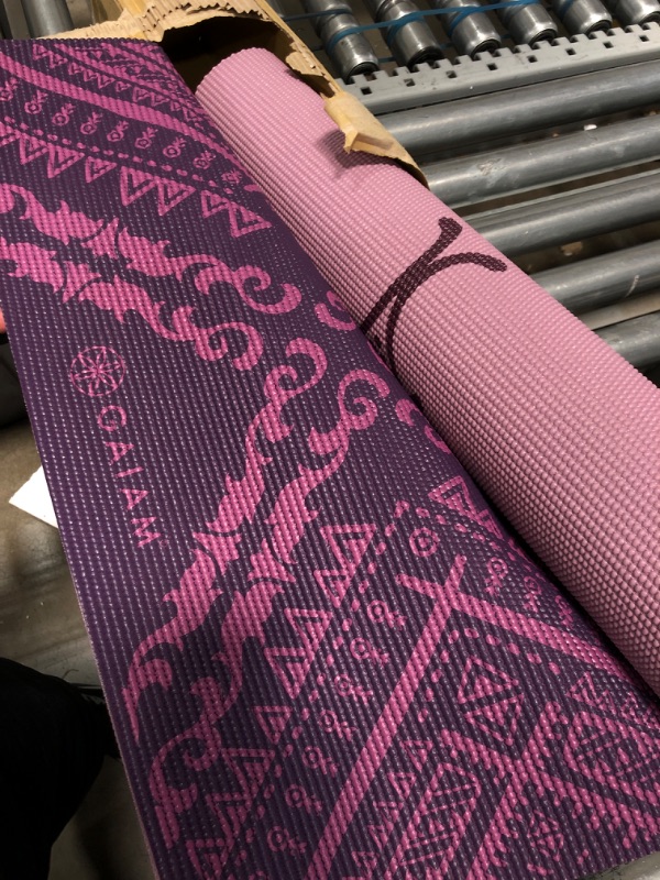Photo 1 of Gaiam Yoga Mat - Premium 6mm Print Reversible Extra Thick Non Slip Exercise & Fitness Mat for All Types of Yoga, Pilates & Floor Workouts (68" x 24" x 6mm Thick) Inner Peace Lotus