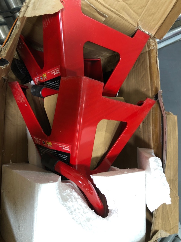 Photo 2 of BIG RED T41202 Torin Steel Jack Stands: 12 Ton (24,000 lb) Capacity, Red, 1 Pair 12 Ton Stands