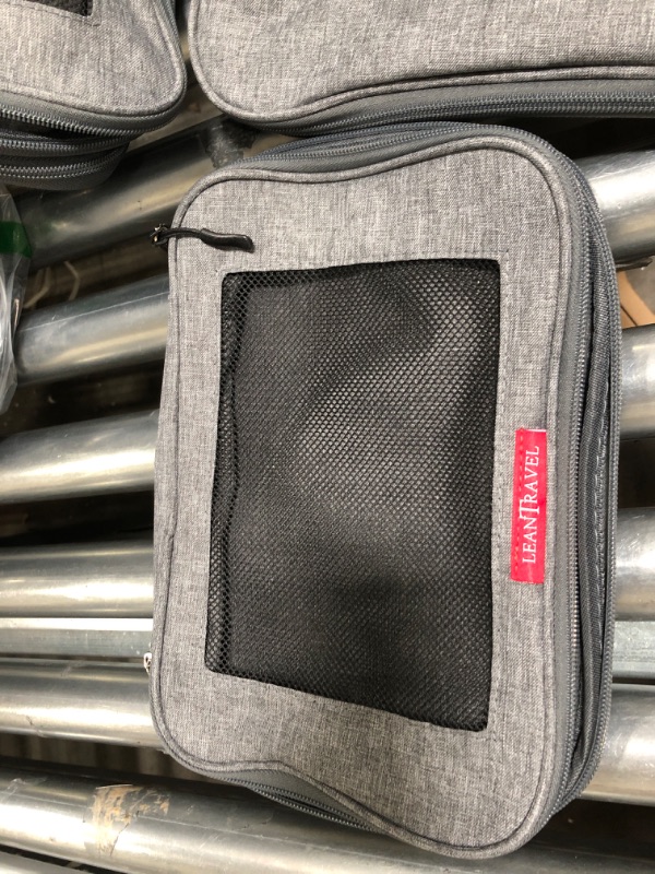 Photo 3 of *** ONLY 4 INSIDE MISSING ONE LARGE AND ONE XS *** Compression Packing Cubes for Travel Organizers with Double Zipper (6-Pack (2L+2M+2S), Grey) 6-Pack (2L+2M+2S) Grey
