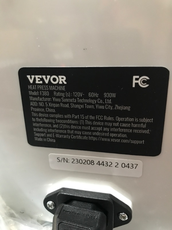 Photo 8 of **PARTS ONLY**
VEVOR Auto Heat Press