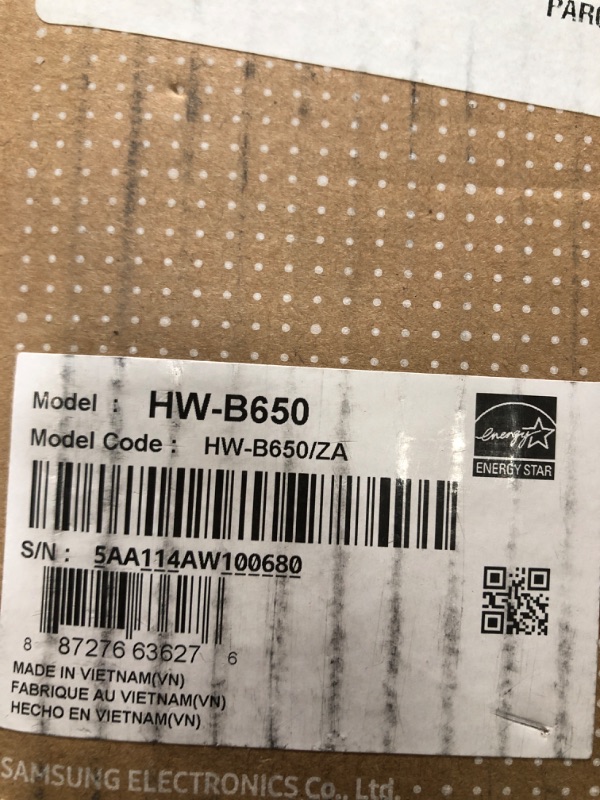 Photo 2 of SAMSUNG HW-B650 3.1ch Soundbar w/Dolby 5.1 DTS Virtual:X, Bass Boosted, Built-in Center Speaker, Bluetooth Multi Connection, Voice Enhance & Night Mode, Subwoofer Included, 2022 HW-B650 Soundbar