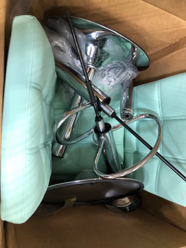 Photo 1 of 2 pack teal swivel chairs with foot rest