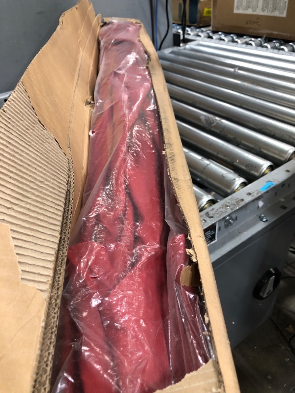 Photo 1 of wikiwiki 9 FT Patio Umbrellas Outdoor Table Market Umbrella with Push Button Tilt/Crank,8 Sturdy Ribs, Fade Resistant Waterproof POLYESTER DTY Canopy for Garden, Lawn, Deck, Backyard & Pool Burgundy 9 FT