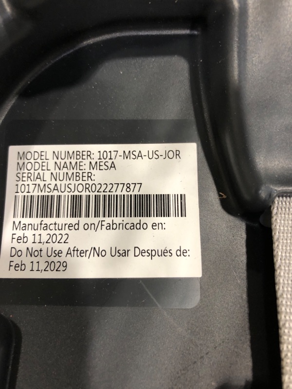 Photo 1 of (PARTS ONLY)MESA Infant Car Seat - JORDAN (charcoal mélange|merino wool) + MESA Base, 1 Count (Pack of 1) charcoal melange JORDAN