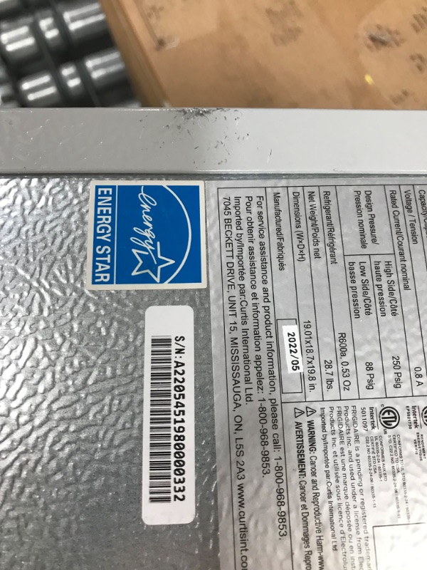 Photo 1 of *SEVERLY DAMAGED**- Frigidaire EFR176-MOONBM 1.6 cu ft Moonbeam Retro Fridge with Side Bottle Opener. for The Office, Dorm Room or Cabin