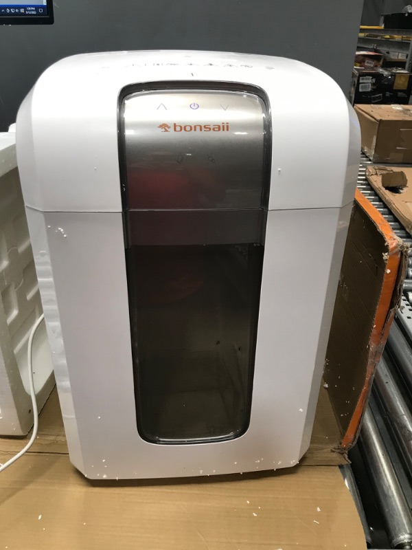 Photo 2 of NON FUNCTIONAL SOLD FOR PARTS ONLY
Bonsaii 4S30 10-Sheet Micro Cut 240 Minutes Continuous Running Time Paper Shredder with 7.9 Gallons Wastebasket 10-Sheets