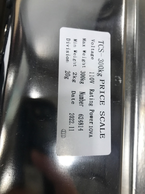 Photo 3 of Houseables Industrial Platform Scale 600 LB x .05, 19.5" x 15.75", Digital, Bench, Large for Luggage, Shipping, Package Computing, Postal * Does Not Power On*