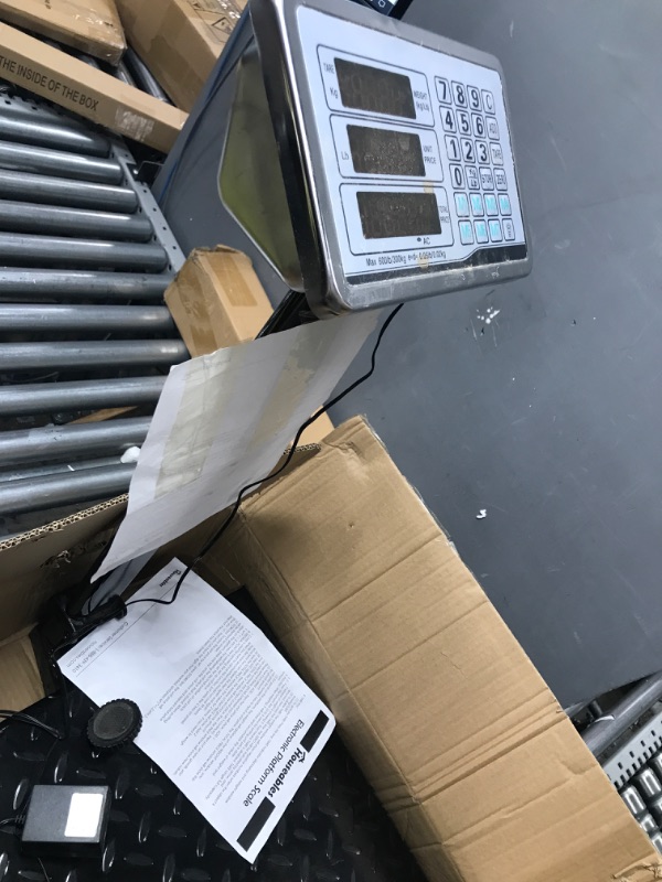 Photo 5 of Houseables Industrial Platform Scale 600 LB x .05, 19.5" x 15.75", Digital, Bench, Large for Luggage, Shipping, Package Computing, Postal * Does Not Power On*