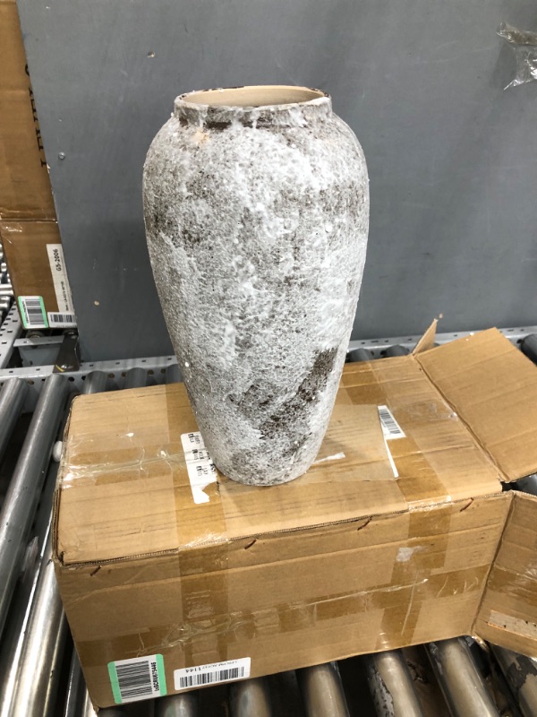 Photo 1 of YSNCIDAN Rustic Ceramic Flower Large Vase, Vintage Floor Tall Vase Farmhouse Decor for Living Room Entryway Table Centerpieces, Kitchen, Wedding, Gifts Long