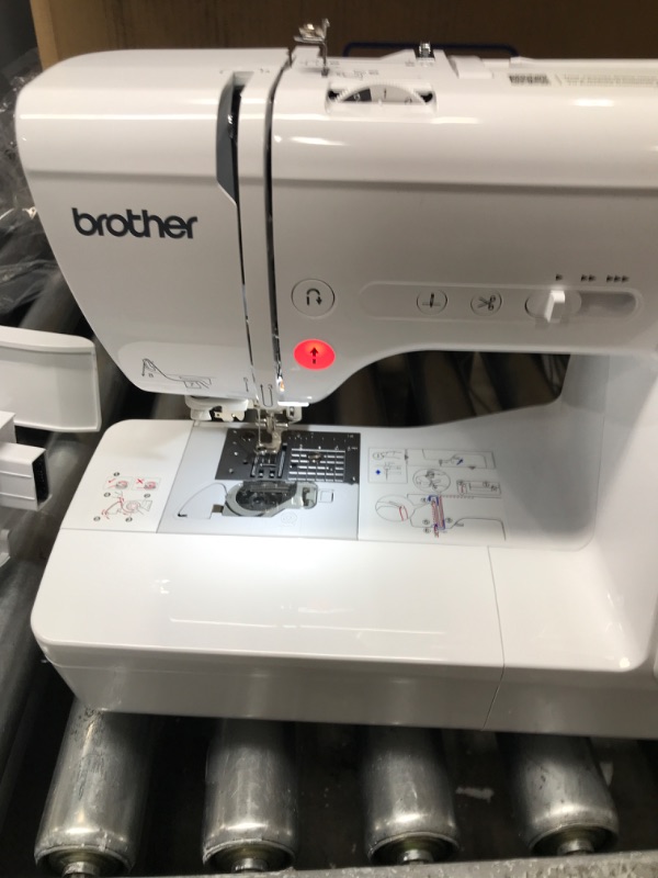 Photo 4 of (NEEDS REPAIR)Brother SE600 Sewing and Embroidery Machine, 80 Designs, 103 Built-In Stitches, Computerized, 4" x 4" Hoop Area, 3.2" LCD Touchscreen Display, 7 Included Feet