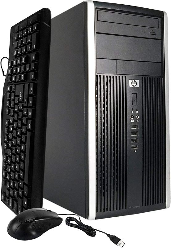 Photo 1 of HP Compaq Elite 6300 Tower Business Desktop Computer, Intel Quad-Core i5-3470 up to 3.60GHz, 8GB RAM, 256GB SSD + 500GB HDD, DVD, WiFi, USB 3.0, Windows 10 Professional (Renewed)