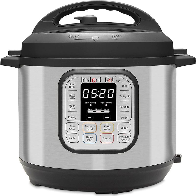 Photo 1 of Instant Pot Duo 7-in-1 Electric Pressure Cooker, Slow Cooker, Rice Cooker, Steamer, Sauté, Yogurt Maker, Warmer & Sterilizer, Includes Free App with over 1900 Recipes, Stainless Steel, 8 Quart