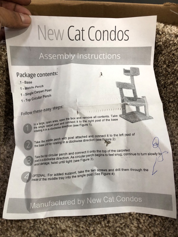 Photo 3 of *** used missing hardware *** New Cat Condos Deluxe Cat Tree