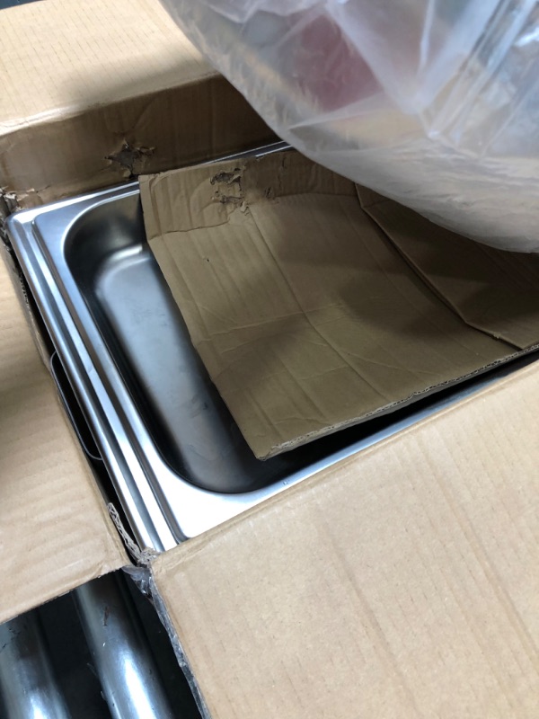 Photo 3 of **** MISSING HARDWARE *** *** PARTS ONLY *** ALPHA LIVING 70012-Gray 2 Pack 8QT Chafing Dish High Grade Stainless Steel Chafer Complete Set, 8 Qt, Alpine Gray Handle