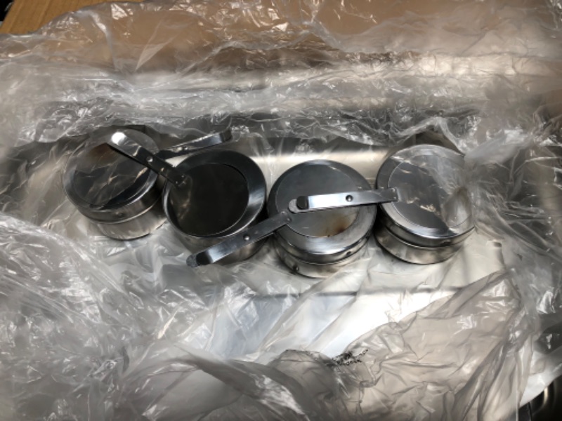 Photo 4 of **** MISSING HARDWARE *** *** PARTS ONLY *** ALPHA LIVING 70012-Gray 2 Pack 8QT Chafing Dish High Grade Stainless Steel Chafer Complete Set, 8 Qt, Alpine Gray Handle