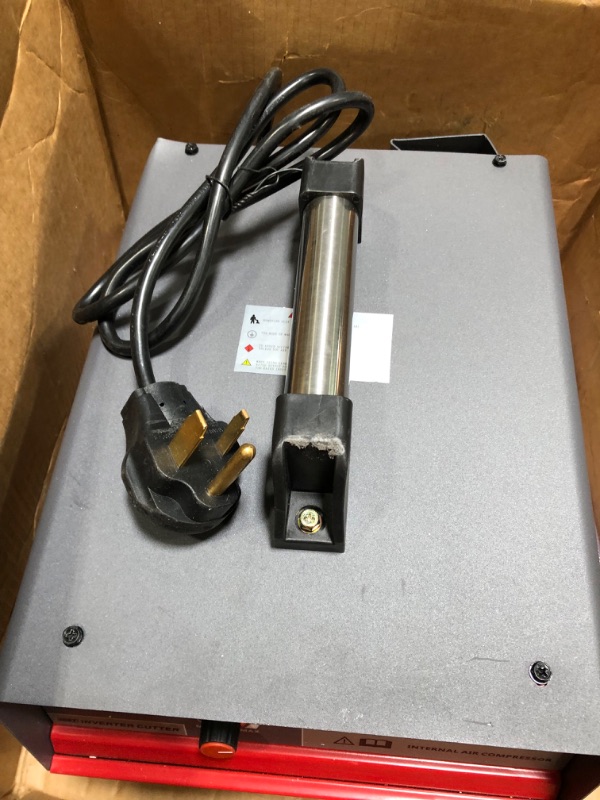 Photo 5 of *** unable to test  *** WARCKING 45A Plasma Cutter,With Built-in Air Compressor Touch Pilot Arc Plasma Cutter Machine, 0.3" Clean Cut, 220V Digital Display IGBT DC Inverter Plasma Cutting Equipment
