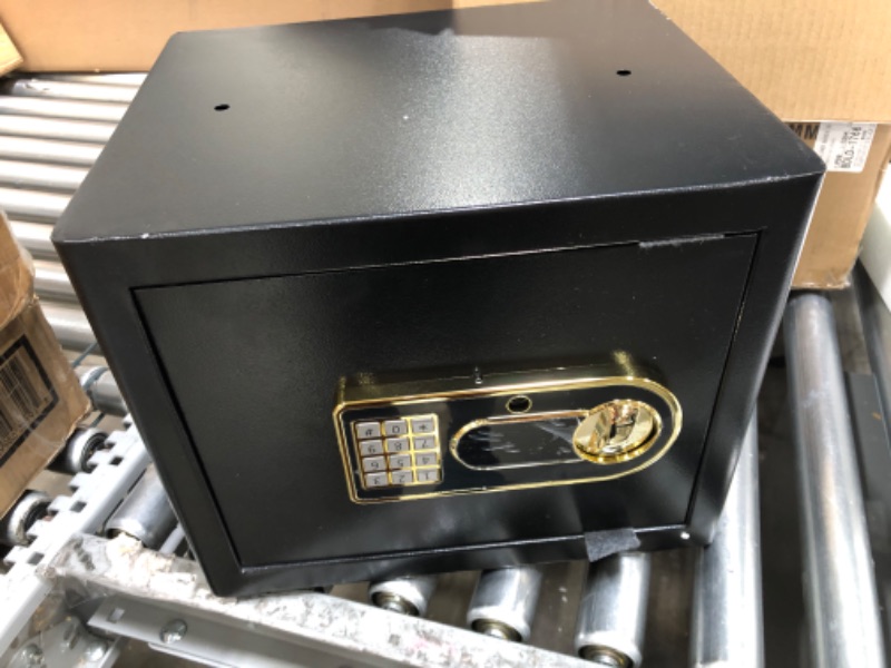 Photo 2 of 1.2Cub Fireproof Safe with Waterproof Fireproof Money Bag, Safe Box with Digital Keypad Key and Emergency Battery Box, Home Safe for Cash, Jewellery, Important Documents, Guns or Medicines 1.2Cub Black