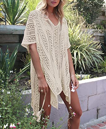 Photo 1 of Jeasona Women’s Bathing Suit Cover Up for Beach Pool Swimwear Crochet Dress MEDIUM
