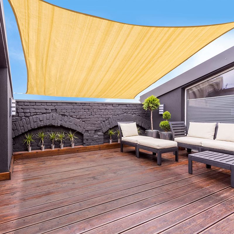 Photo 1 of Garden EXPERT 12'x12' Sun Shade Sail Sand Square Canopy Sail Shade Cloth for Patio Garden Outdoor Backyard
