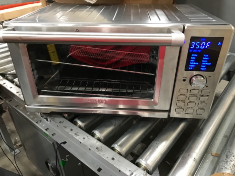 Photo 2 of ***PARTS ONLY*** NUWAVE Bravo Air Fryer Toaster Smart Oven, 12-in-1 Countertop Convection, 30-QT XL Capacity, 50°-500°F Temperature Controls, Top and Bottom Heater Adjustments 0%-100%, Brushed Stainless Steel Look