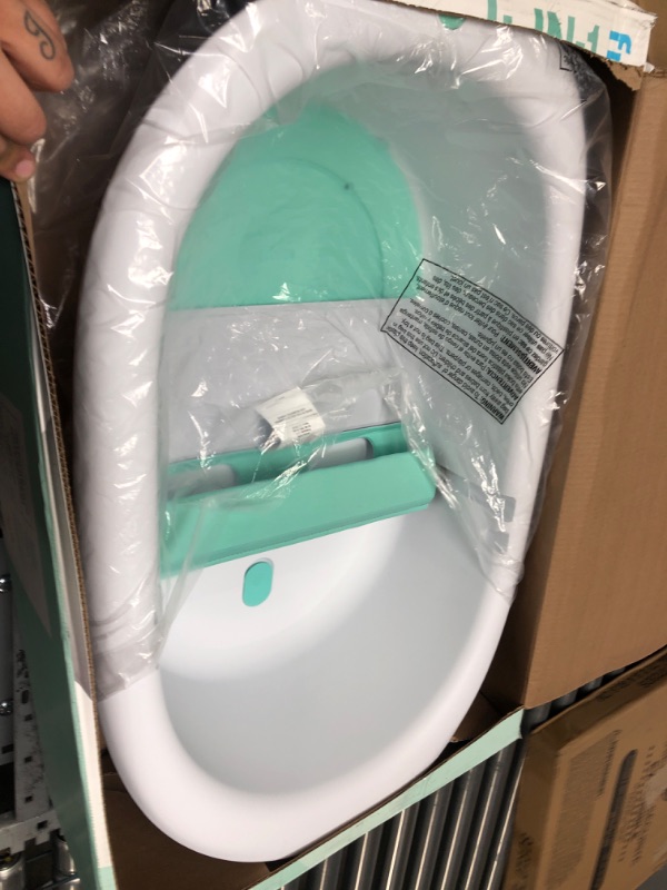 Photo 2 of 4-in-1 Grow-with-Me Bath Tub by Frida Baby Transforms Infant Bathtub to Toddler Bath Seat with Backrest for Assisted Sitting in Tub