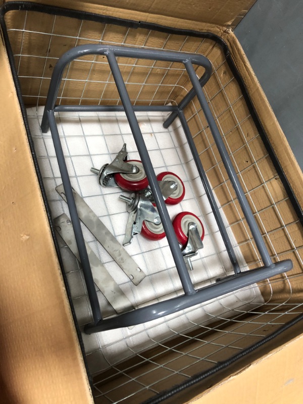 Photo 2 of *NOT exact stock photo, use for reference*
Wire Laundry Cart, Bushel Wire Laundry Basket with Wheels