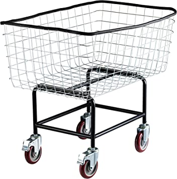 Photo 1 of *NOT exact stock photo, use for reference*
Wire Laundry Cart, Bushel Wire Laundry Basket with Wheels