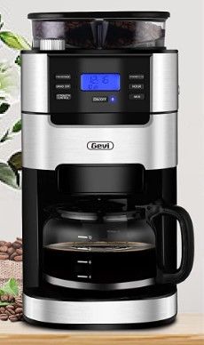 Photo 1 of 10-Cup Drip Coffee Maker, Grind and Brew Automatic Coffee Machine with Built-In Burr Coffee Grinder, Programmable Timer Mode and Keep Warm Plate, 1.5L Large Capacity Water Tank,900W, Black (Aluminum, 10 Cup)
