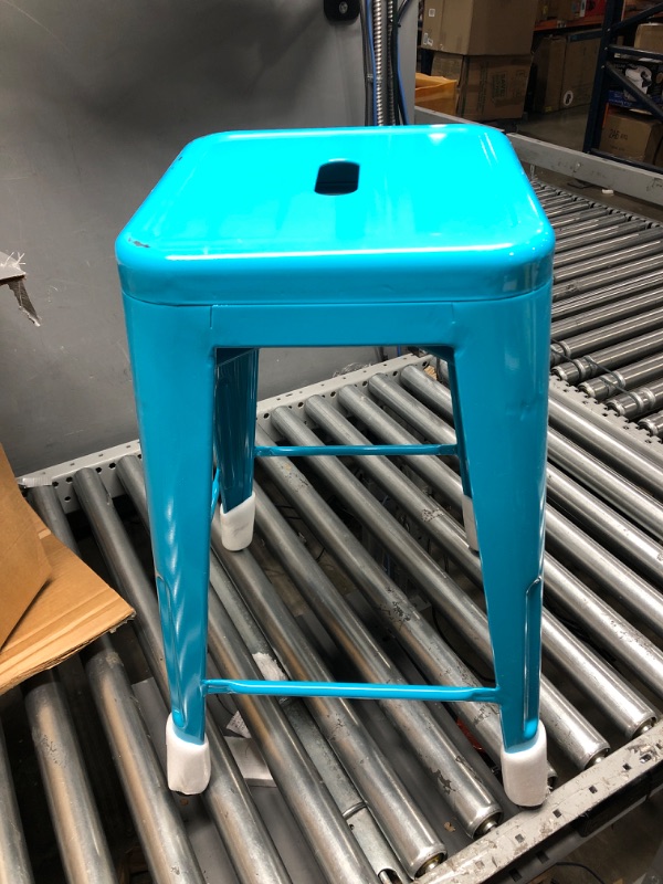 Photo 3 of 
Flash Furniture 24" High Metal Counter-Height, Indoor Bar Stool in Teal 