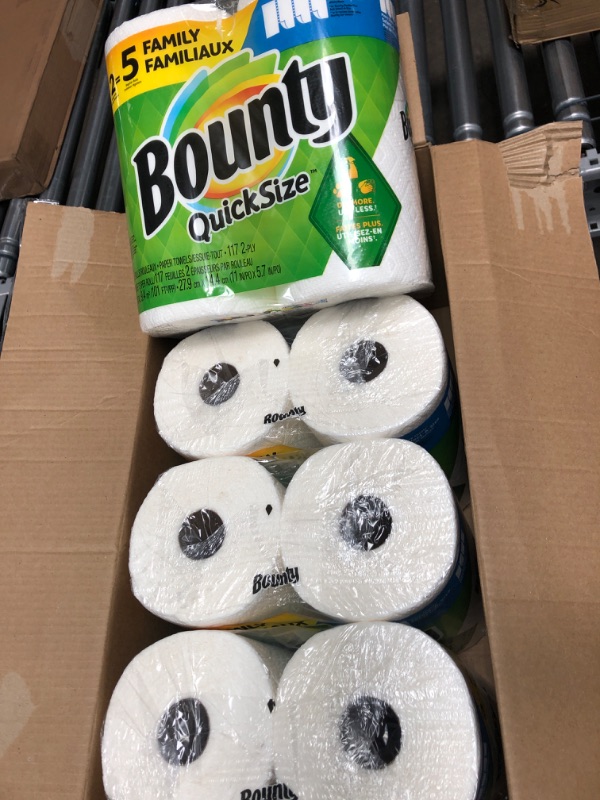 Photo 2 of Bounty Quick Size Paper Towels, White, 4 Packs Of 2 Family Rolls = 8 Family Rolls