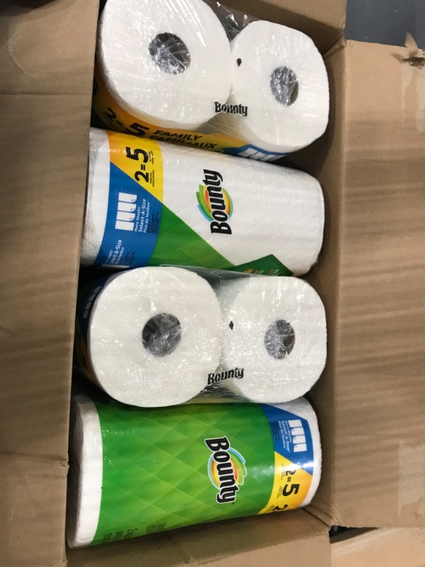 Photo 2 of Bounty Select-A-Size Paper Towels, White, 2 Double Plus Rolls = 5 Regular Rolls 4 pack 