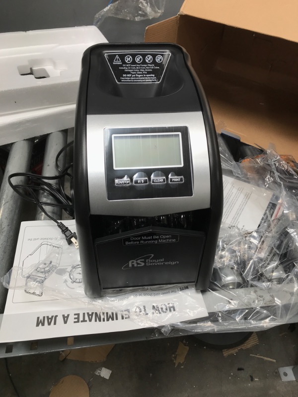 Photo 2 of Royal Sovereign 4 Row Electric Coin Counter/Sorter with Patented Anti-Jam Technology & Digital Counting Display (FS-44N), Black
