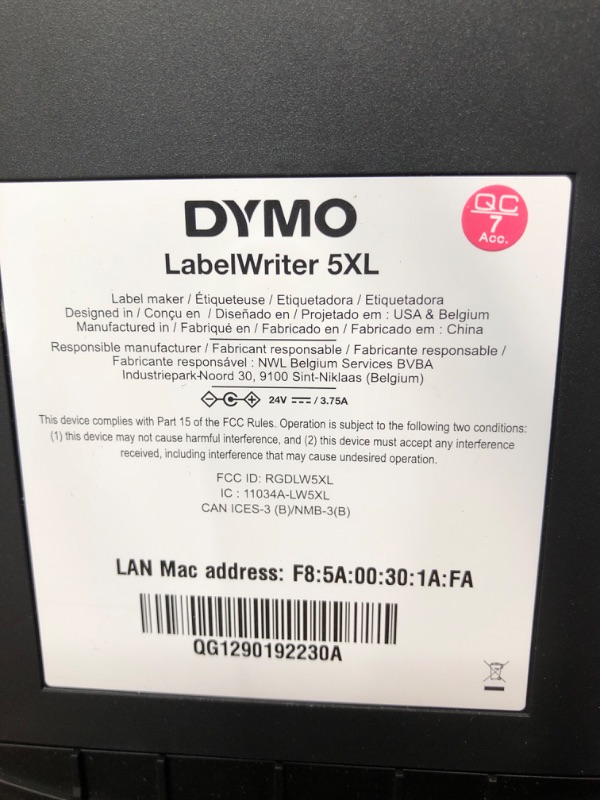 Photo 3 of DYMO LabelWriter 5XL Label Printer, Automatic Label Recognition, Prints Extra-Wide Shipping Labels (UPS, FedEx, USPS) from Amazon, eBay, Etsy, Poshmark, and More, Perfect for eCommerce Sellers LabelWriter 5XL Thermal Label Printers