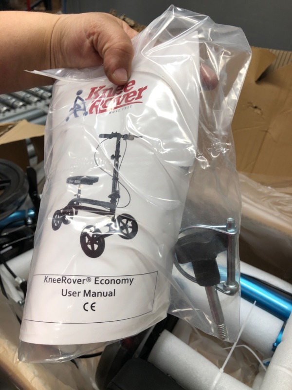 Photo 1 of KneeRover Economy Knee Scooter Steerable Knee Walker Crutch Alternative with Dual Braking System in Metallic Blue