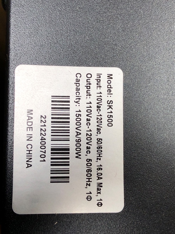 Photo 3 of 1500VA UPS Battery Backup 900W Intelligent LCD Battery Backup and Surge Protector,Uninterruptible Power Supply,Battery Backup for Computer SK1500 2.0