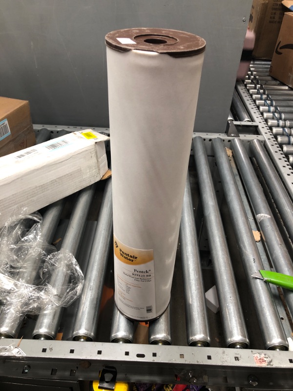 Photo 1 of Pentair Pentek RFFE20-BB Big Blue Water Filter, 20-Inch, Whole House Radial Flow Iron Reduction Replacement Cartridge, 20" x 4.5", White
**MINOR DAMAGE**