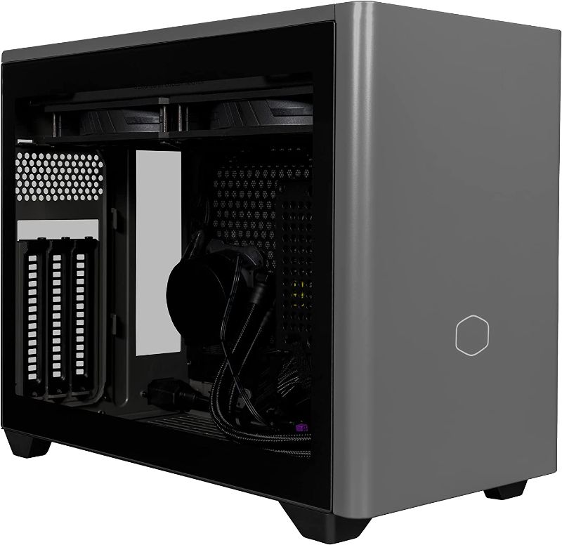 Photo 1 of Cooler Master MasterBox NR200P MAX, Mini ITX PC Case Including 280mm Liquid Cooler and V850 SFX Gold PSU
