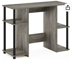 Photo 2 of FURINNO Jaya Computer Study Desk, French Oak Grey/Black
