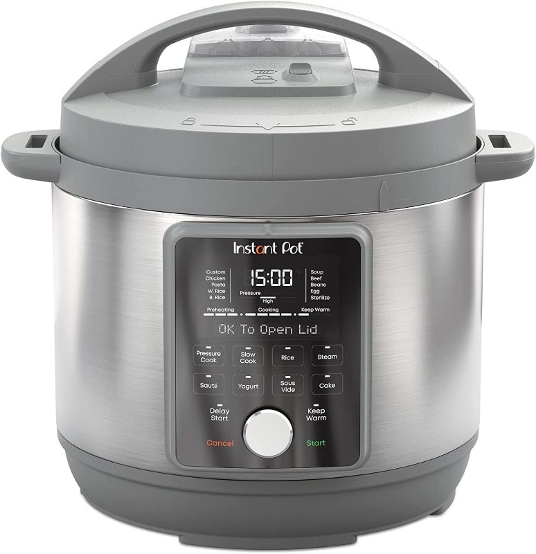 Photo 1 of Instant Pot Duo Plus, 6-Quart Whisper Quiet 9-in-1 Electric Pressure Cooker, Slow Cooker, Rice Cooker, Steamer, Sauté, Yogurt Maker, Warmer & Sterilizer, Free App with 1900+ Recipes, Stainless Steel
