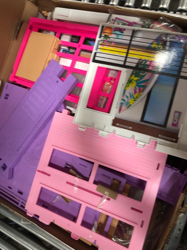 Photo 3 of Barbie Dreamhouse Doll House Playset Barbie House with 75+ Accesssories Wheelchair Accessible Elevator Pool, Slide and Furniture