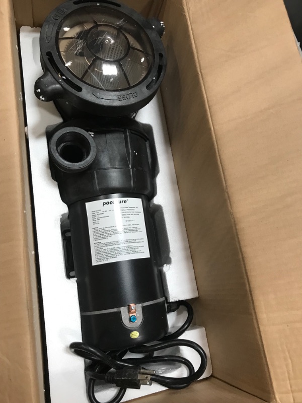 Photo 2 of **FILTER HOUSING IS LOOSE**
POOLPURE 1.5 HP 5400 GPH Powerful Above Ground Swimming Pool Pump with Strainer Basket 1.5HP